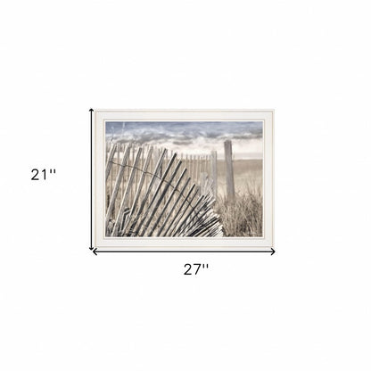 On The Coastline 1 White Framed Print Wall Art | Home Decor | Kitchen + Metal