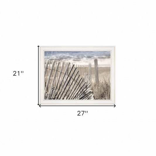 On The Coastline 1 White Framed Print Wall Art | Home Decor | Kitchen + Metal