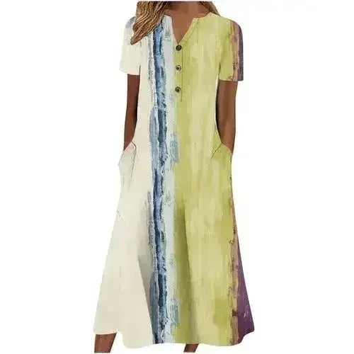Women’s Summer Midi Dress – Casual, Light & Pocket-Ready