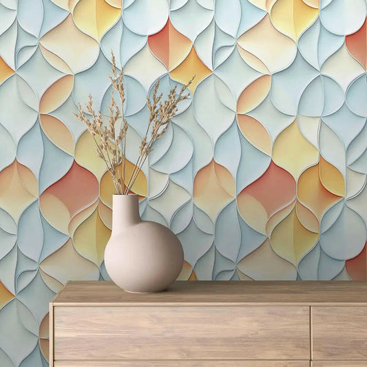 Pastel Sunrise Petal Mosaic
