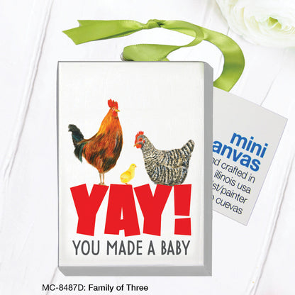 Family of Three, Mini Canvas (MC-8487D)