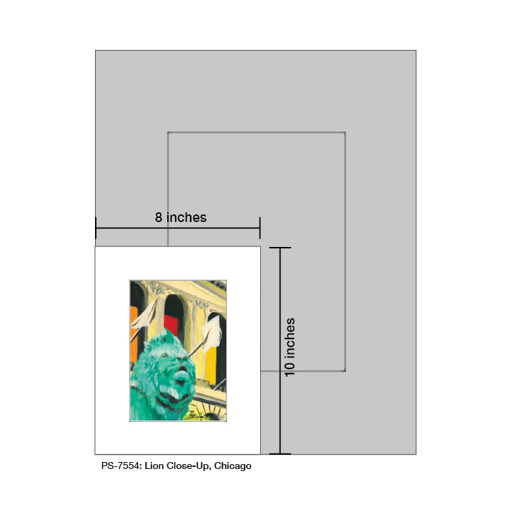 Lion, Chicago, Print (#7367AA)