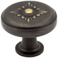 1-3/8" Diameter Satin Nickel Baroque Lafayette Cabinet Knob