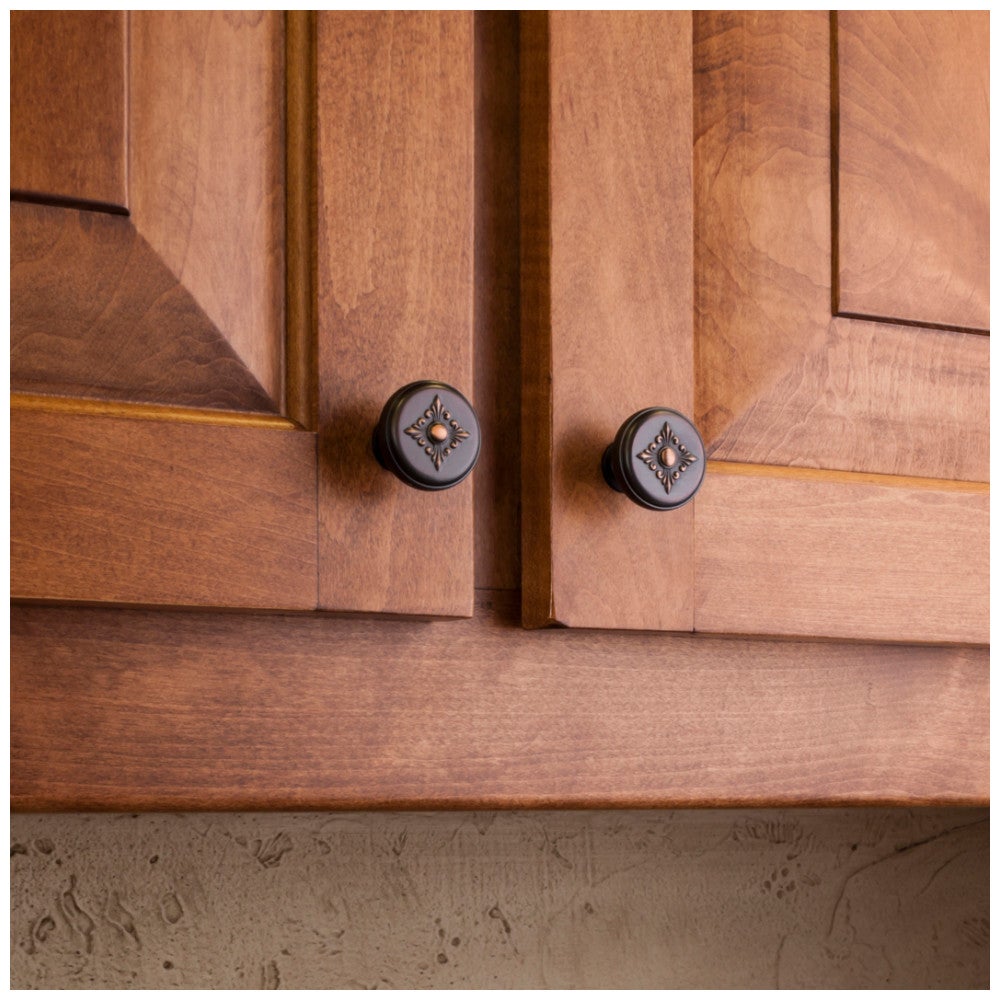 1-3/8" Diameter Satin Nickel Baroque Lafayette Cabinet Knob