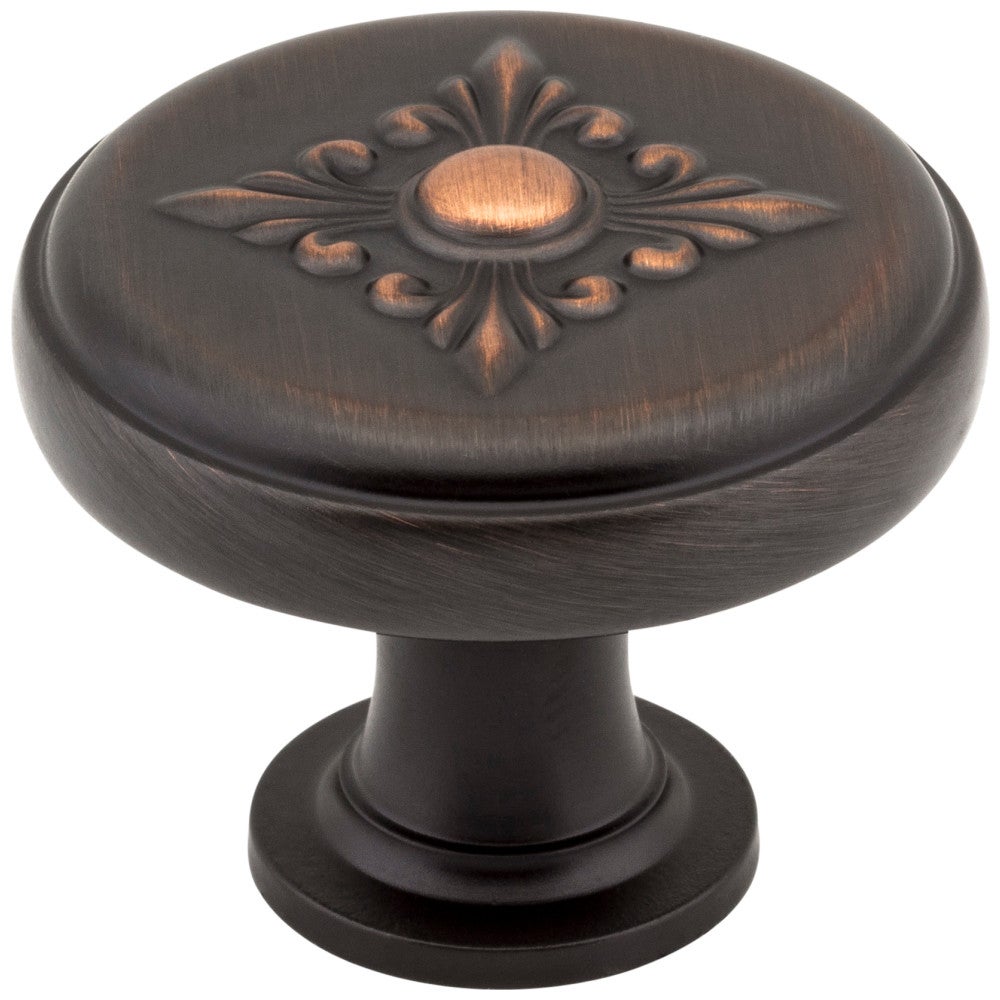 1-3/8" Diameter Satin Nickel Baroque Lafayette Cabinet Knob