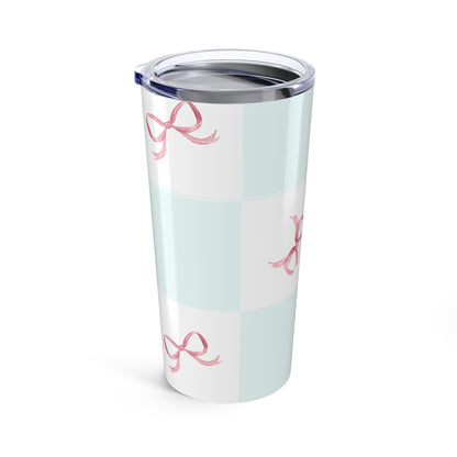 Customizable: Chic Ribbon Tumbler 20oz - Stylish Travel Mug, Perfect for Gifting, Birthday Parties, Everyday Use, Bridesmaid Essentials