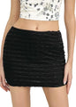 Wrotorea Women's White Mini Skirt Sex Mid-Waist Stretch Fitted Bodycon Short Mini Skirts
