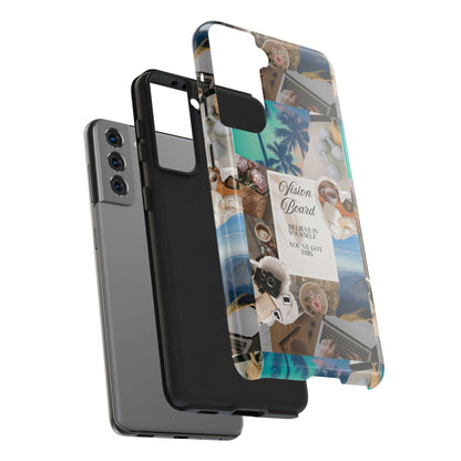 Inspiring Vision Board Phone Case, Motivational Tough Case, Adventurous Gift for Her, Self-Care, Dream Big, Unique Phone Accessory