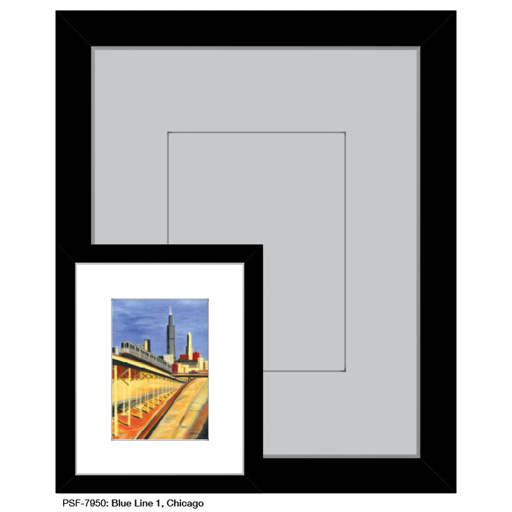Blue Line 1, Chicago, Print (#7950A)