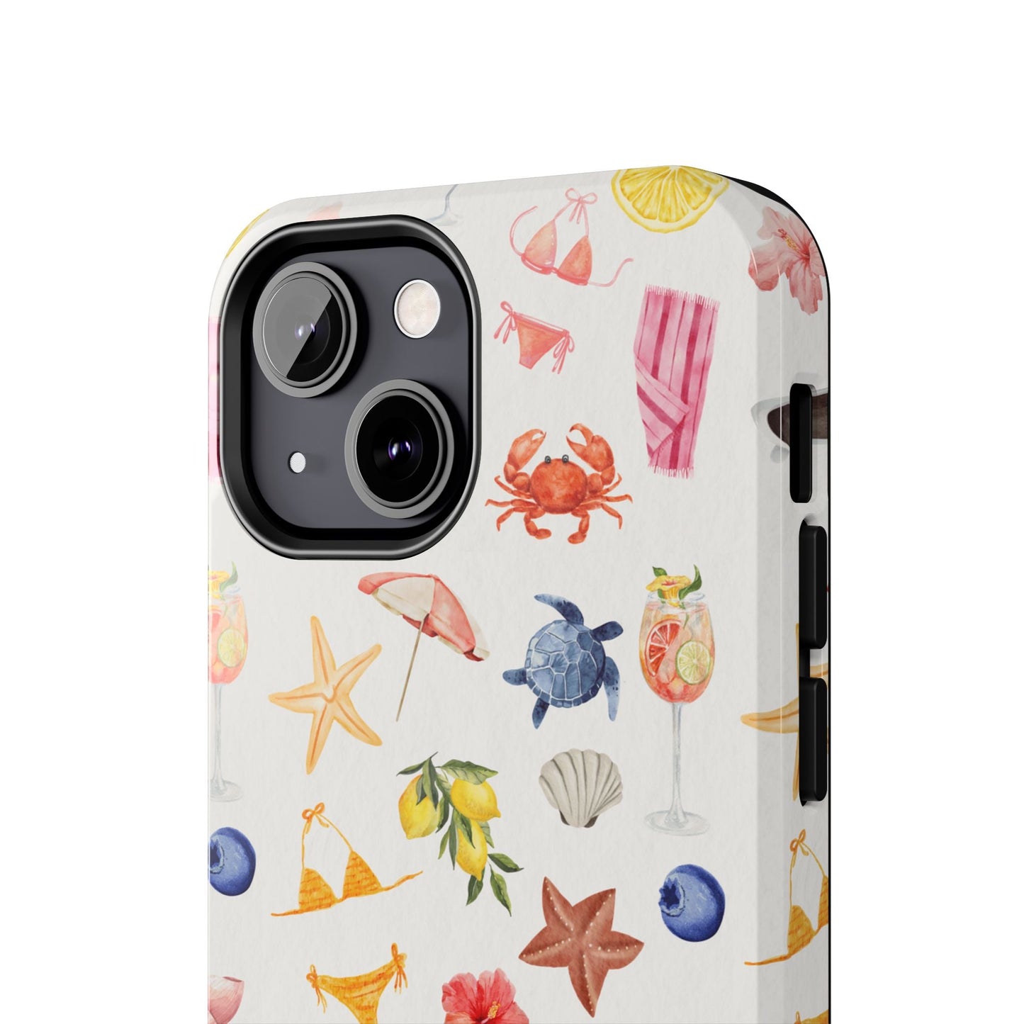 Customizable: Tropical Summer Phone Case, Vivid Coastal Design, Perfect Gift for Beach Lovers, Vacation Memories, Durable Tough Cases