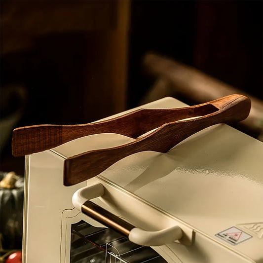 HeatResistant Wooden Food Tong Versatile Kitchen Essential