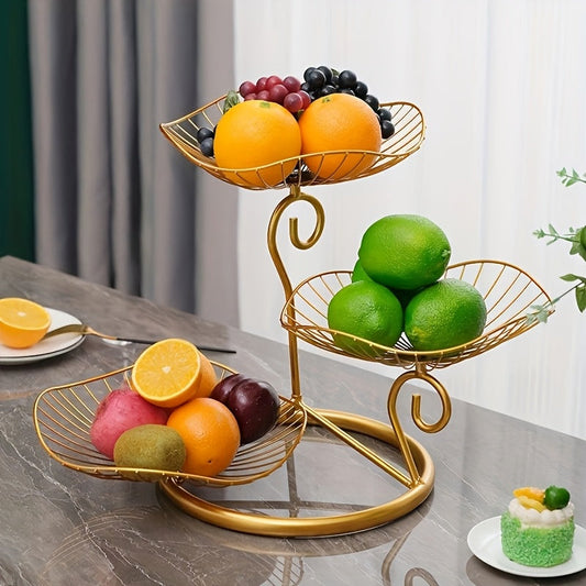 Elegant 3Tier Iron Fruit and Snack Display Stand