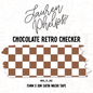 Chocolate Retro Checker 15mm washi