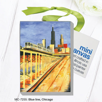 Blue Line, Chicago, Mini Canvas (MC-7255A)