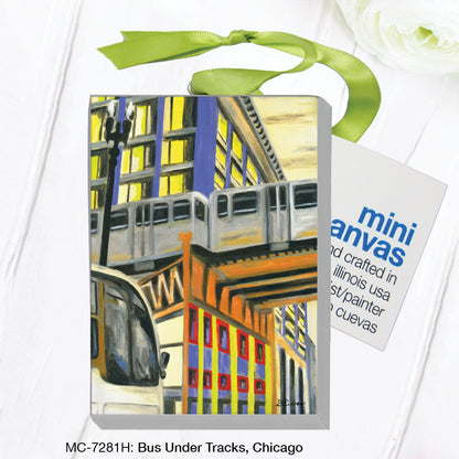 Bus Under Tracks, Chicago, Mini Canvas (MC-7281H)