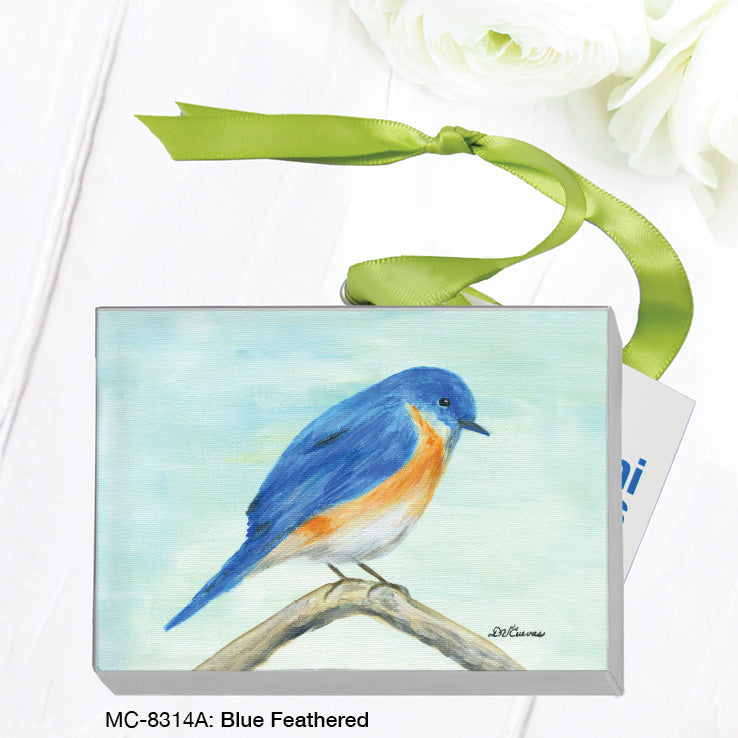 Blue Feathered, Mini Canvas (MC-8314A)