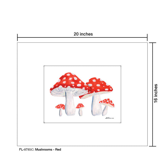 Mushrooms - Red, Print (#8785C)