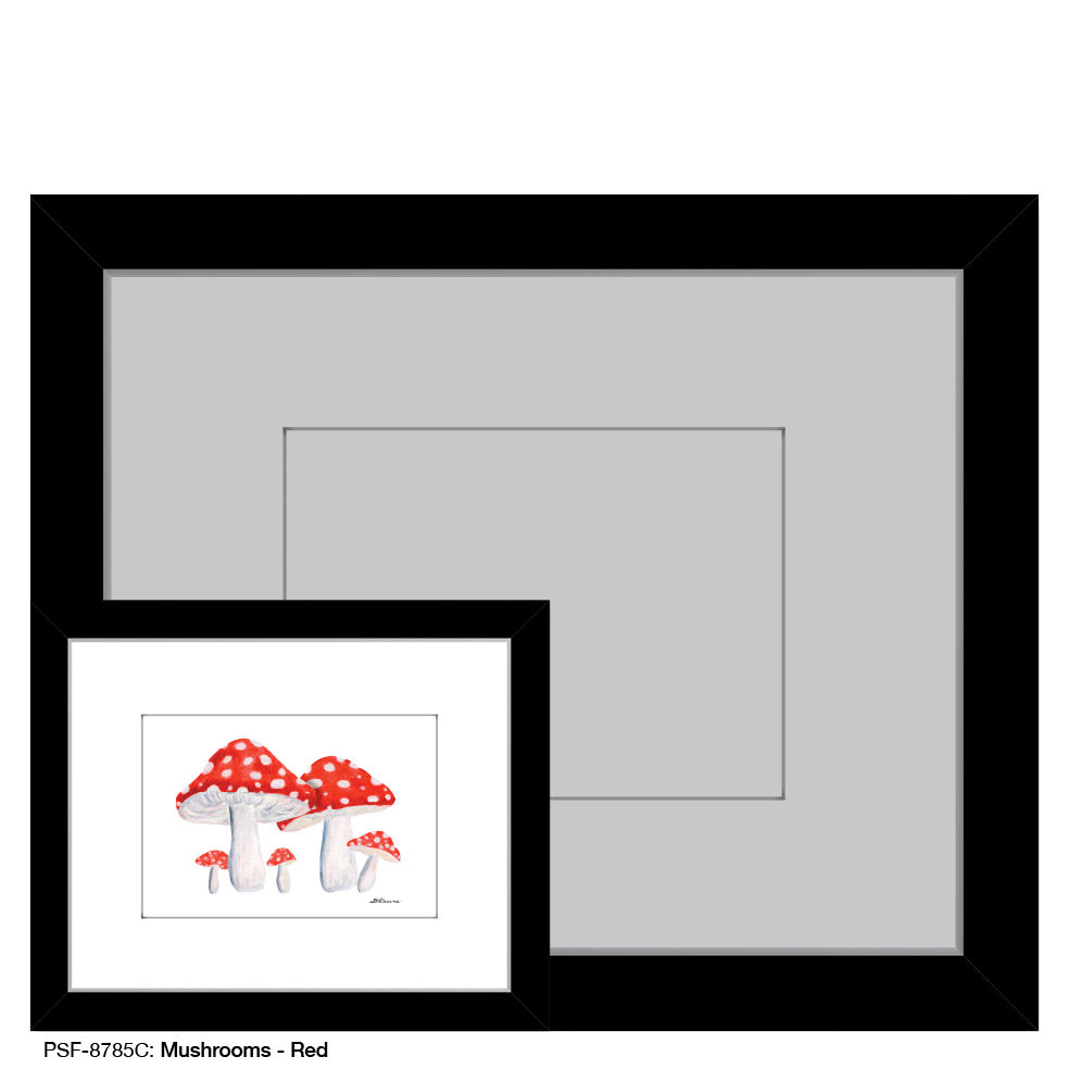 Mushrooms - Red, Print (#8785C)