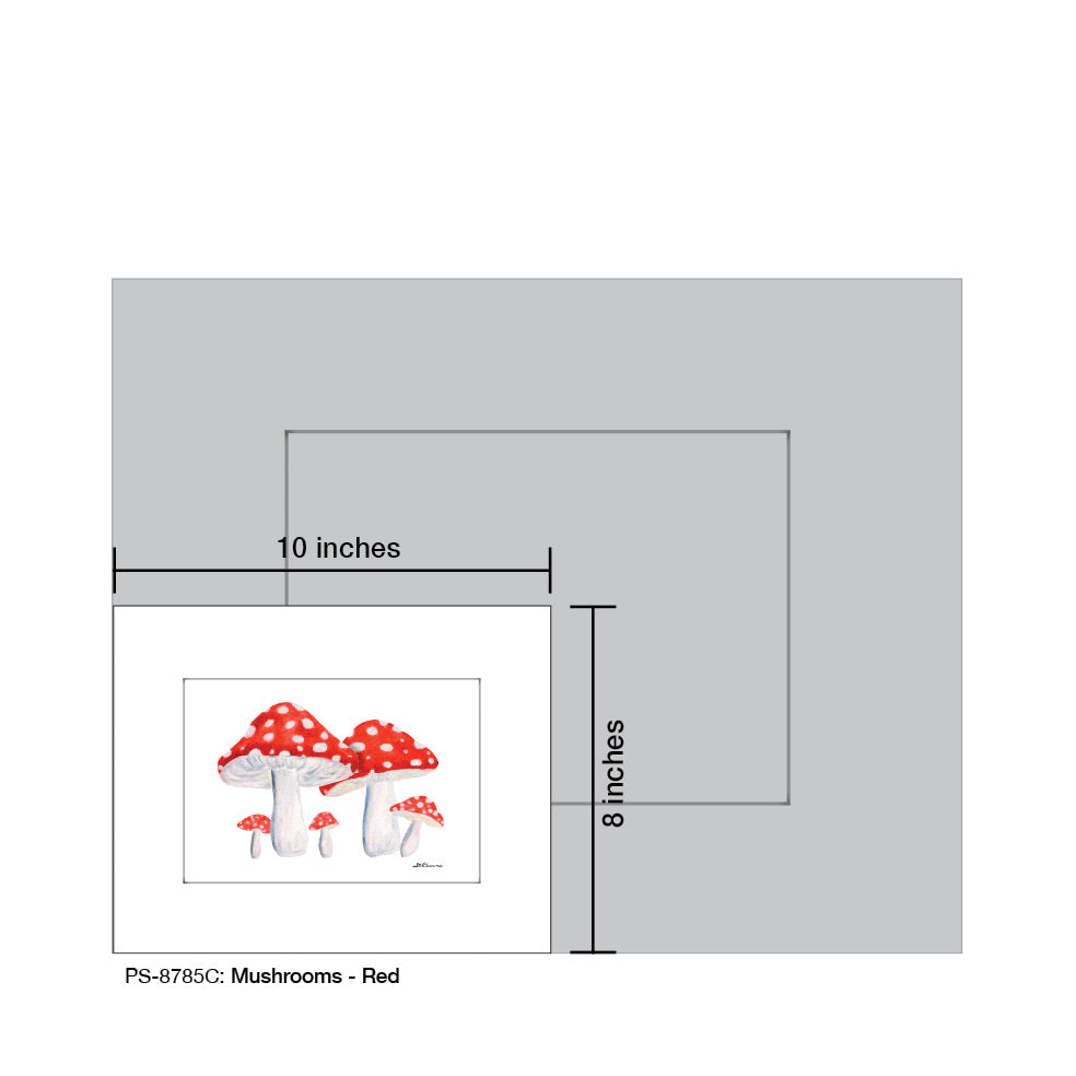 Mushrooms - Red, Print (#8785C)