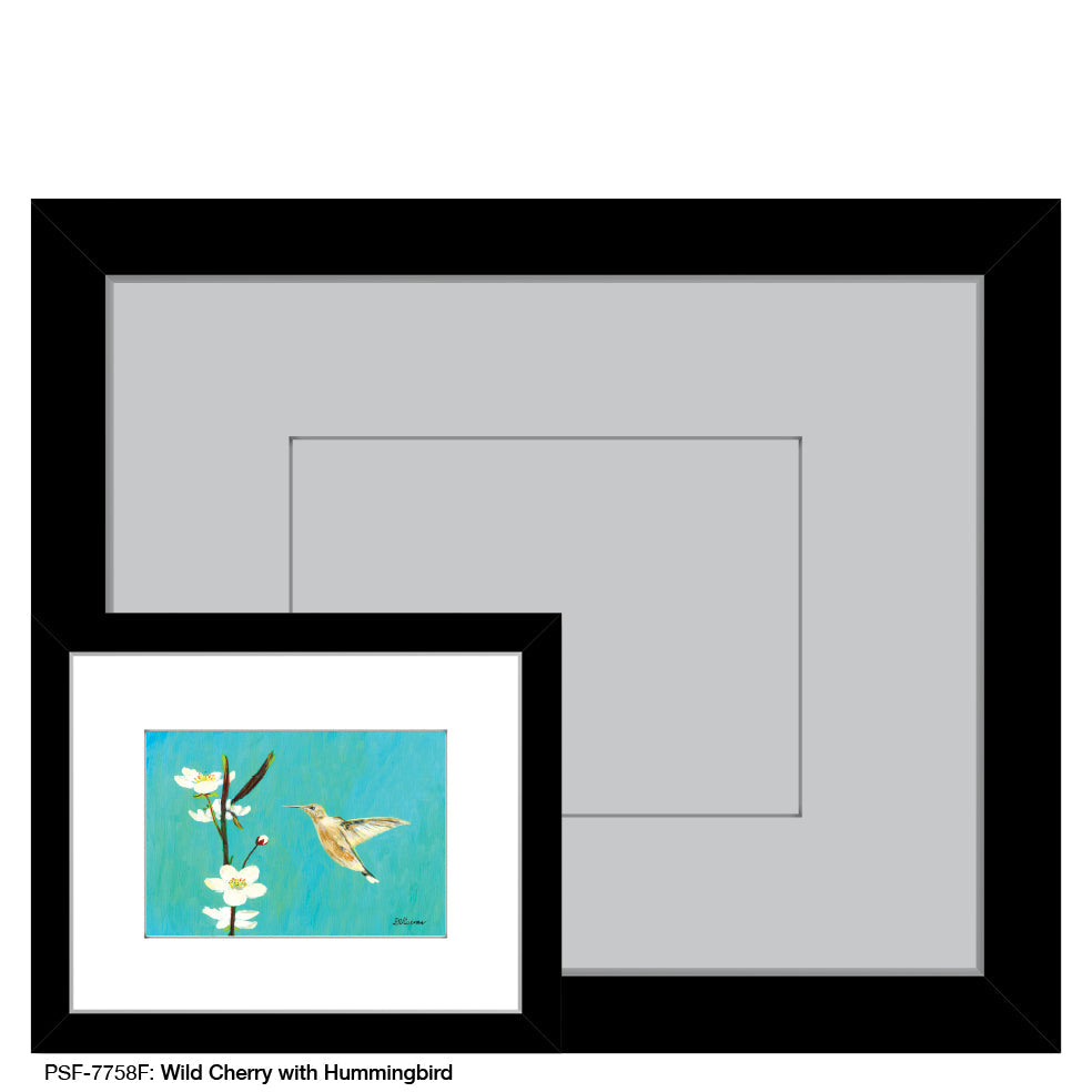 Wild Cherry with Hummingbird, Print (#7758F)
