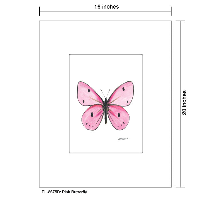 Pink Butterfly, Print (#8675D)