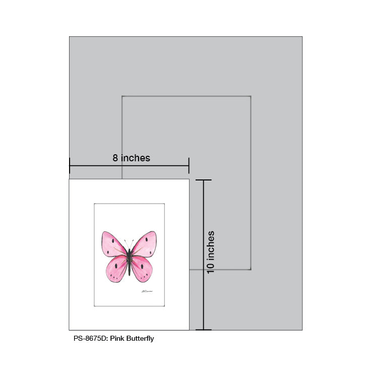 Pink Butterfly, Print (#8675D)