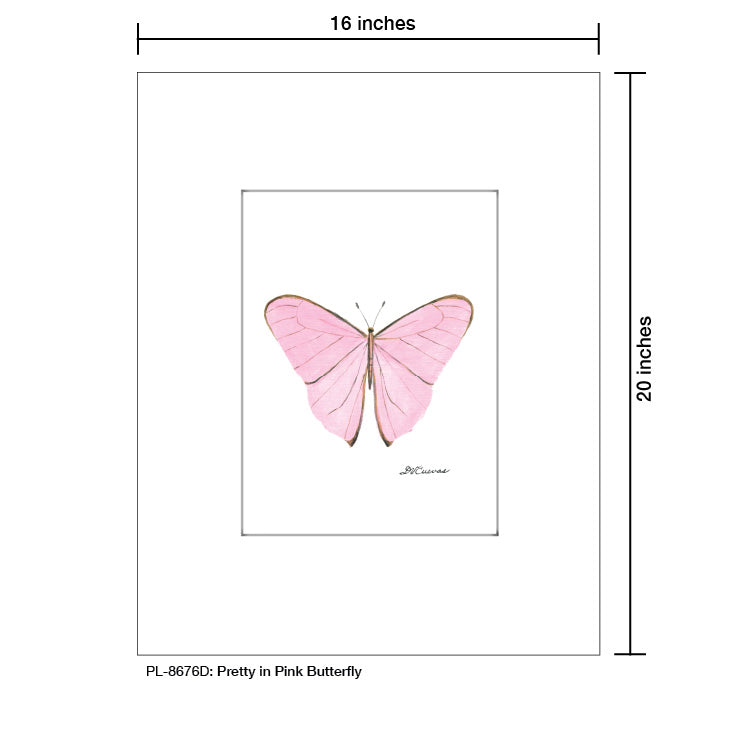 Pretty in Pink Butterfly, Print (#8676D)