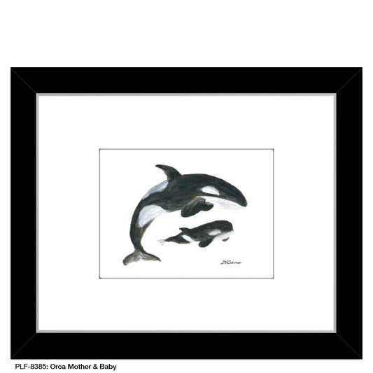 Orca Mother & Baby, Print (#8385B)