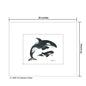 Orca Mother & Baby, Print (#8385B)