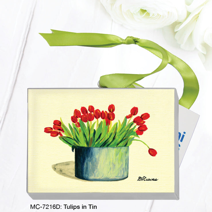 Tulips in Tin, Mini Canvas (MC-7216D)