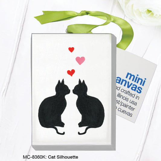 Cat Silhouette, Mini Canvas (MC-8360K)