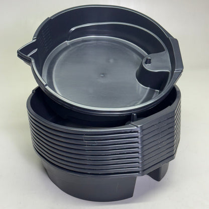 FLOTOOL (12 PACK) 8 Quart Drain Pan Sz 16.5” L x 15” W x 4” H, Black 42108MI