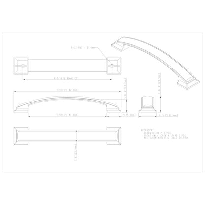 96 mm Center-to-Center Satin Nickel Square Annadale Cabinet Pull
