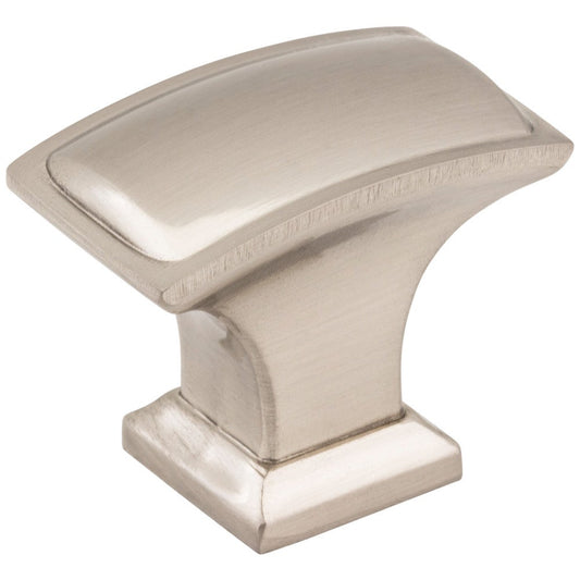 1-1/2" Overall Length Satin Nickel Rectangle Annadale Cabinet Knob