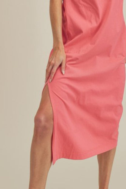 Aemi + Co Side Slit Round Neck Sleeveless Midi Dress | Apparel | Under $100 | Kitchen + Metal