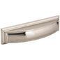 96 mm Center-to-Center Satin Nickel Square Annadale Cabinet Cup Pull