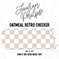 Oatmeal Retro Checker 15mm washi