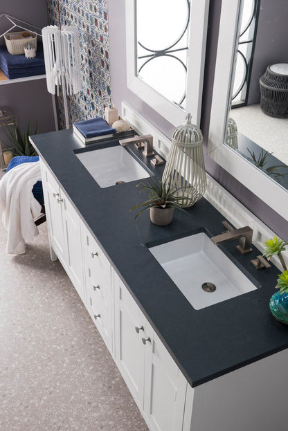 Palisades 72" Double Vanity Cabinet, Bright White
