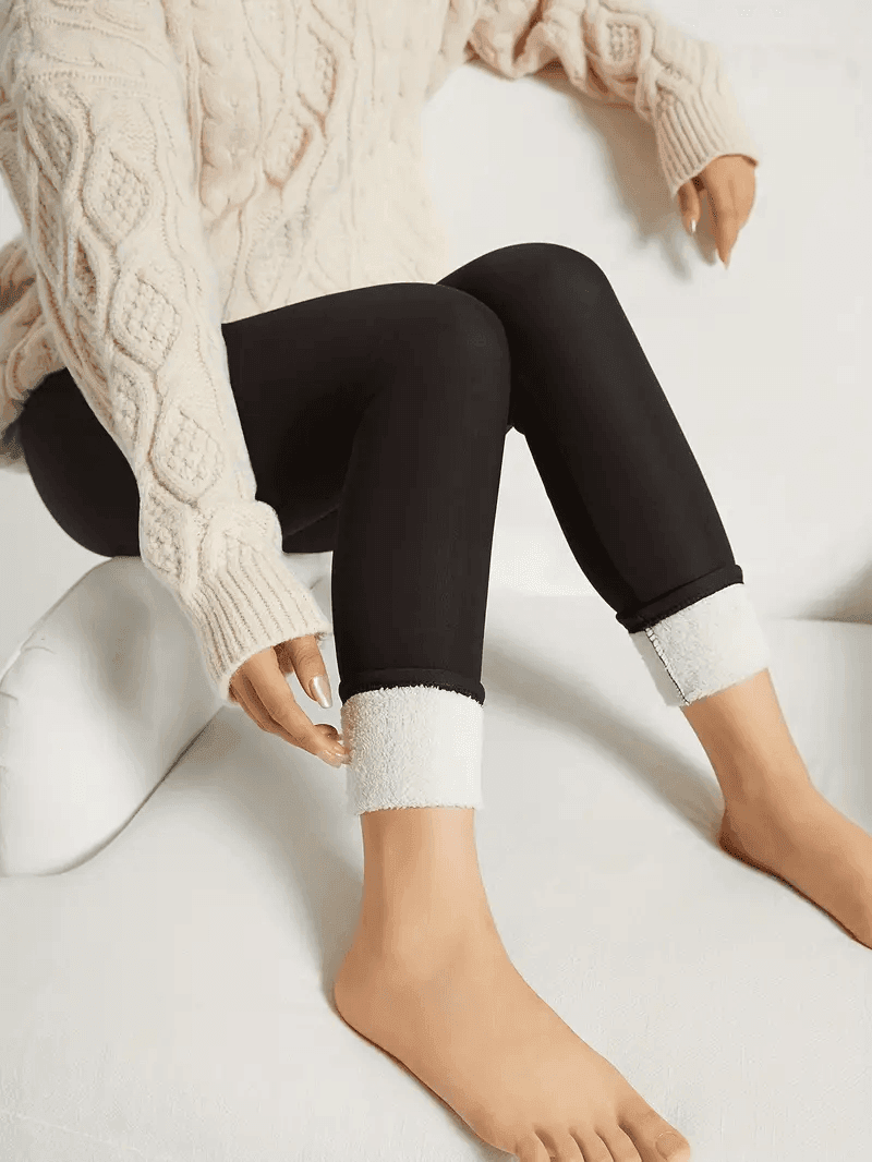 Women’s Thick Fleece Winter Leggings – High Waist Lamb Cashmere Velvet Warm Slim Tights