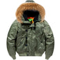 Bomber Jacket Removable Fur Collar Cotton Coat Plus Size Coat