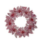 5.25" Blushing Glittered Wreath Ornament