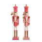 18.5" Glittered Pink Nutcracker - SET OF 2