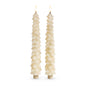 Christmas Carousel Collection - 10.5" Ivory Tree Taper Candles - SET OF 2