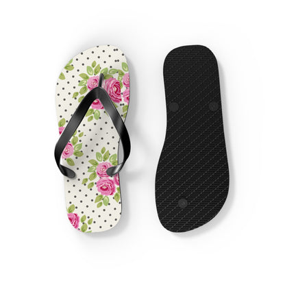 Customizable: Floral Flip Flops, Comfortable Summer Sandals, Beach Footwear, Gift for Vacation, Floral Patterns