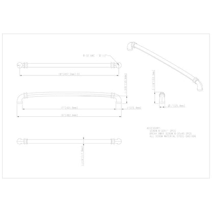 96 mm Center-to-Center Satin Nickel Marie Cabinet Pull