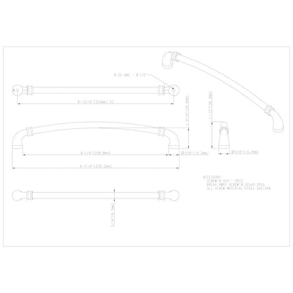 96 mm Center-to-Center Satin Nickel Marie Cabinet Pull