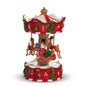 Christmas Carousel Collection - 8.5" Animated Musical Santa's Sleigh Carousel