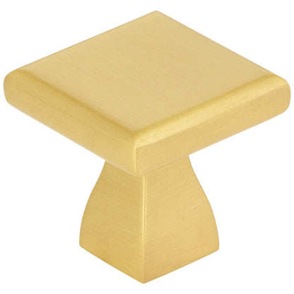 1" Overall Length Satin Nickel Square Hadly Cabinet Knob