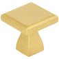1" Overall Length Satin Nickel Square Hadly Cabinet Knob