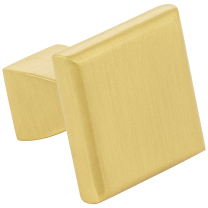 1" Overall Length Satin Nickel Square Hadly Cabinet Knob